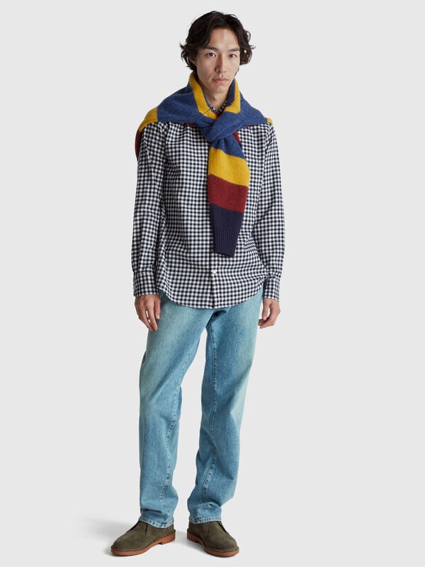 Flannel button-down shirt Men