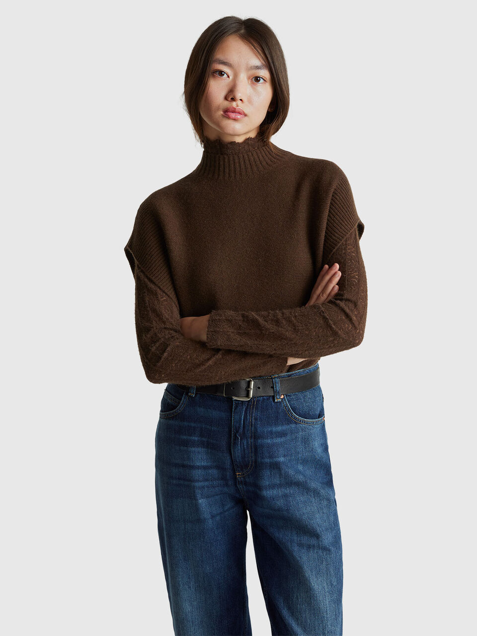 SLEEVELESS SWEATER Women image number null