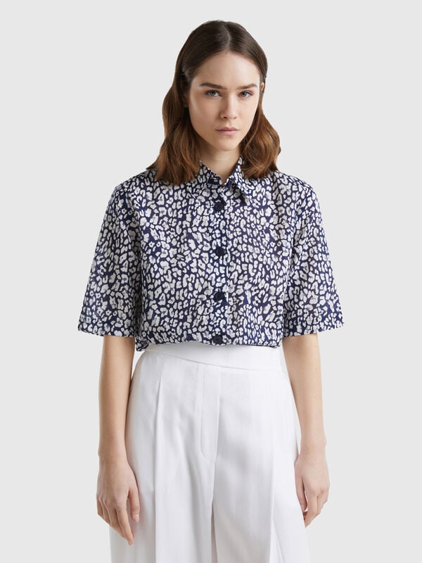 Short sleeve patterned shirt Women