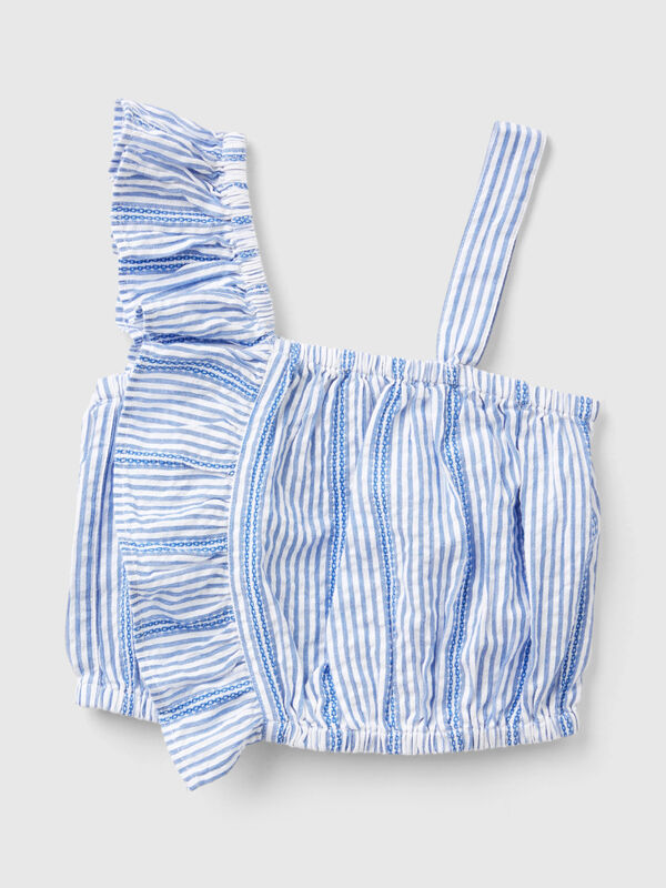 Striped top with ruffles Junior Girl