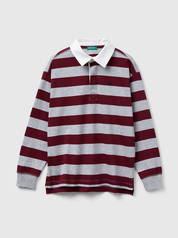 Striped cotton polo Junior Boy