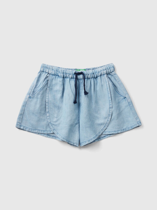 Short trousers in sustainable viscose Junior Girl