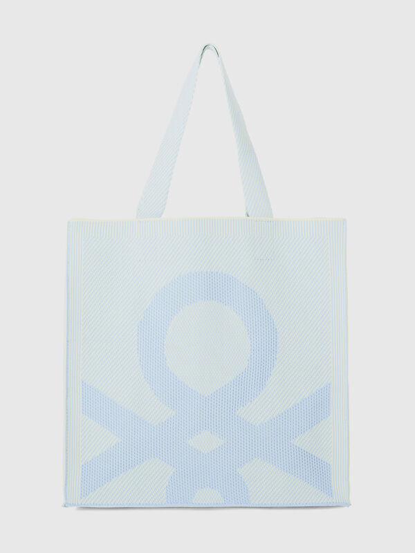 Yellow and blue reversible tote bag Women