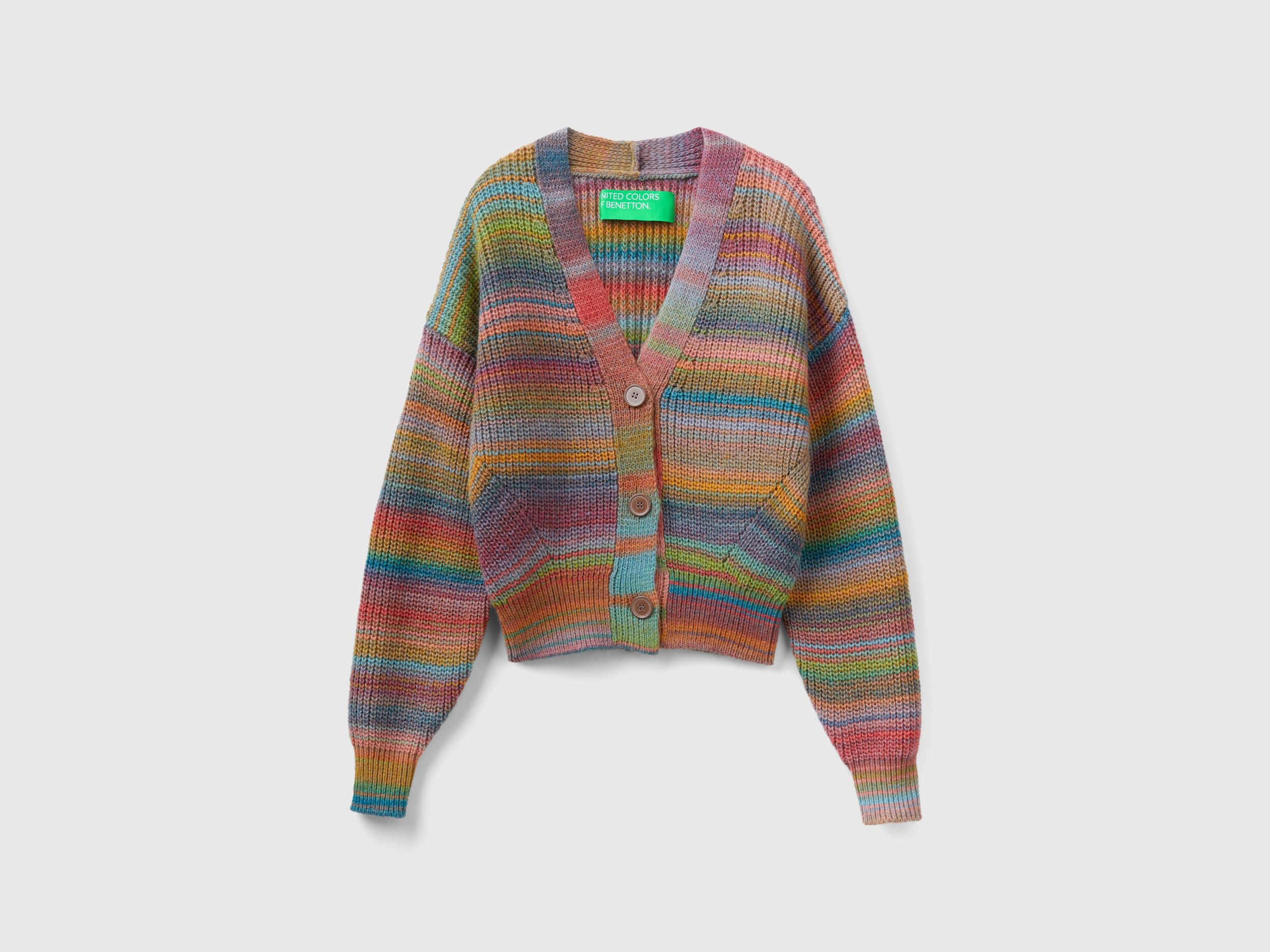 Multicolor striped cardigan - Multi-color | Benetton