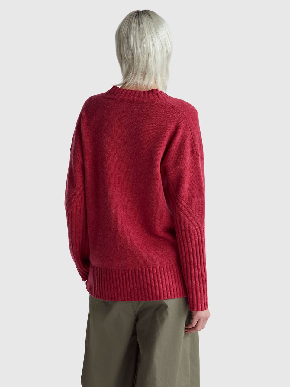 V NECK SWEATER L/S Women image number null