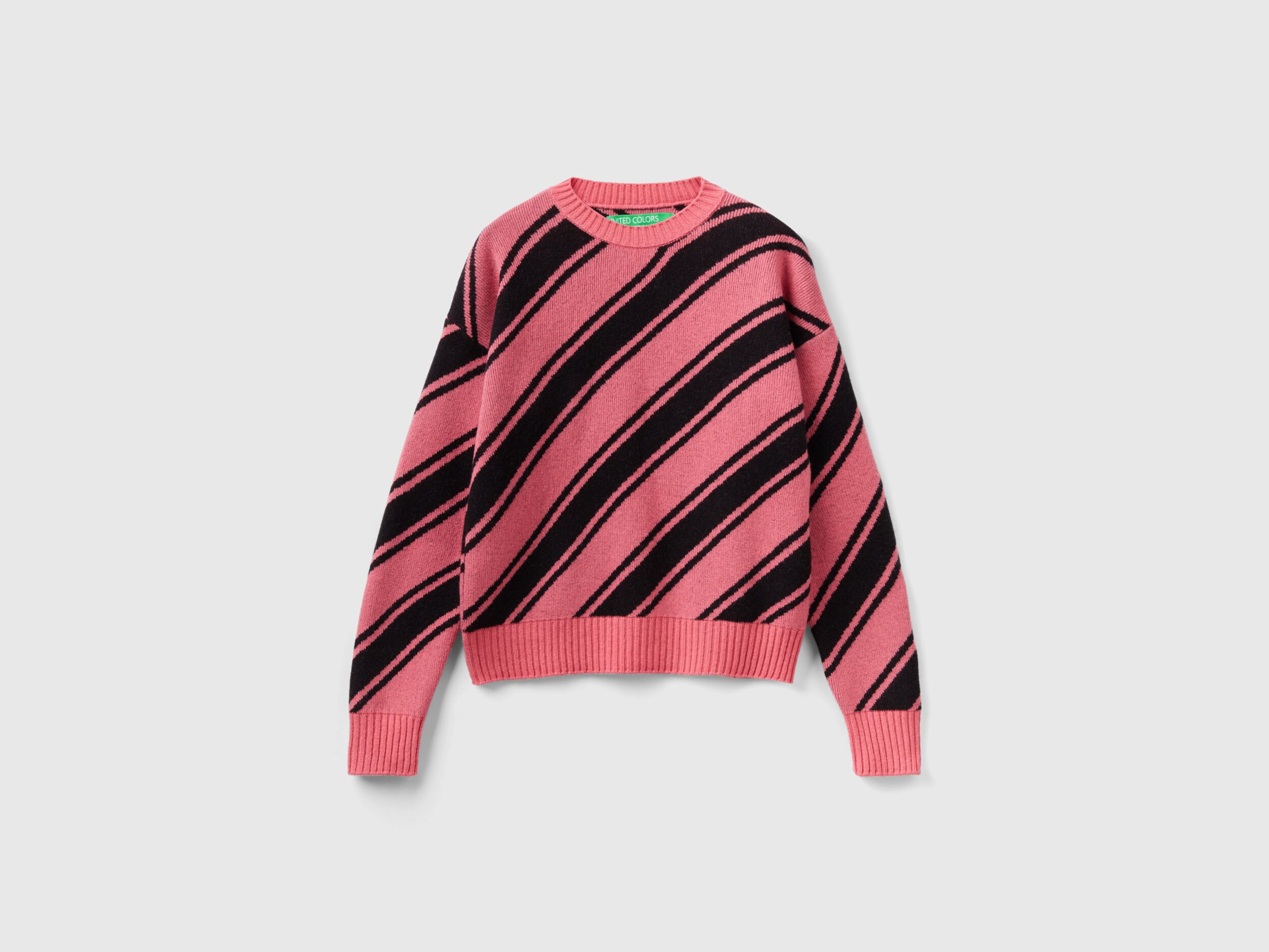 Pink discount striped sweatshirt