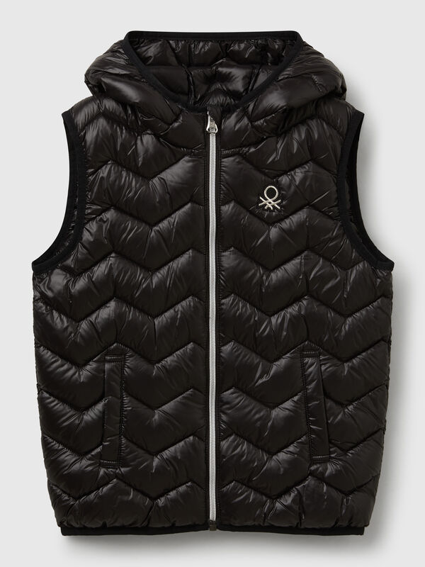 Padded vest with hood Junior Girl