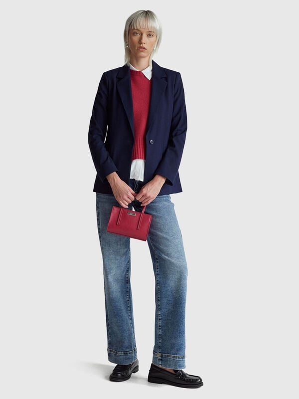 Blazer in stretch viscose blend Women