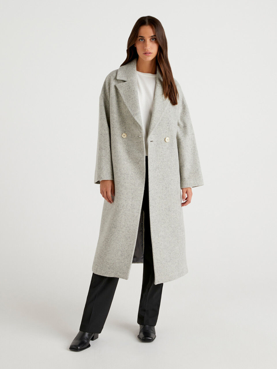 Gray XS WOMEN FASHION Coats Cloth discount 48% Zara Long coat 