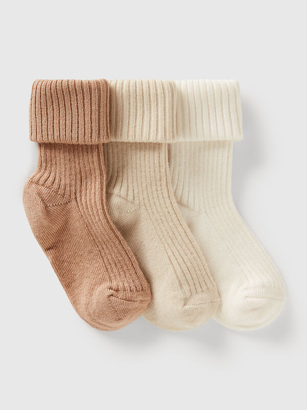 Three pairs of ribbed socks New Born (0-18 months)