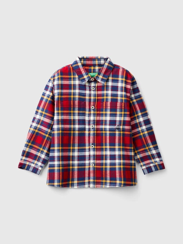 Plaid shirt in 100% cotton Junior Boy