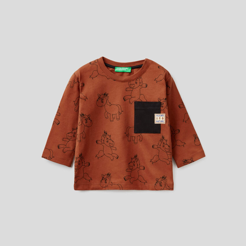 T-shirt with horse print