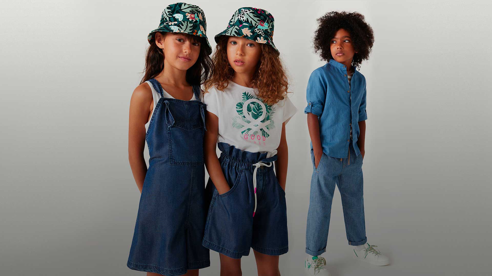 United Colors Benetton Baby-Latzhose - Chambray Denim Für Jungen