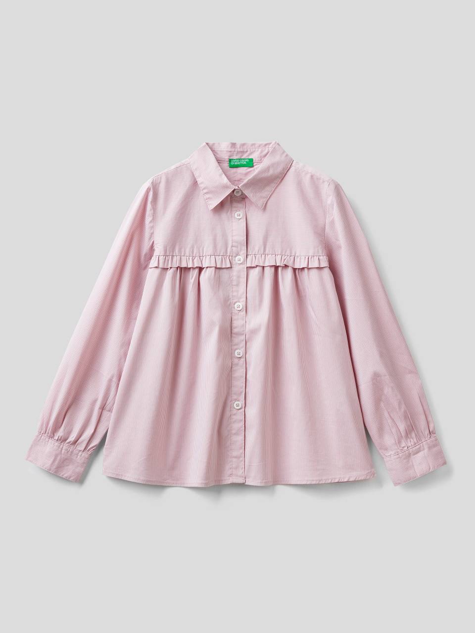 Benetton Shirt with rouches on the yoke. 1
