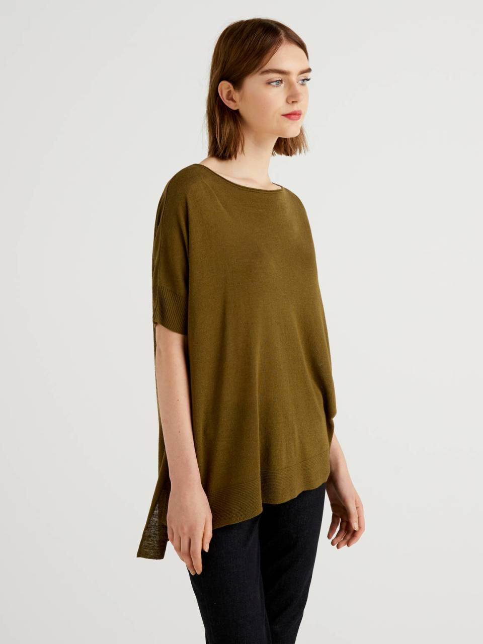 Benetton Oversized short sleeve sweater. 1