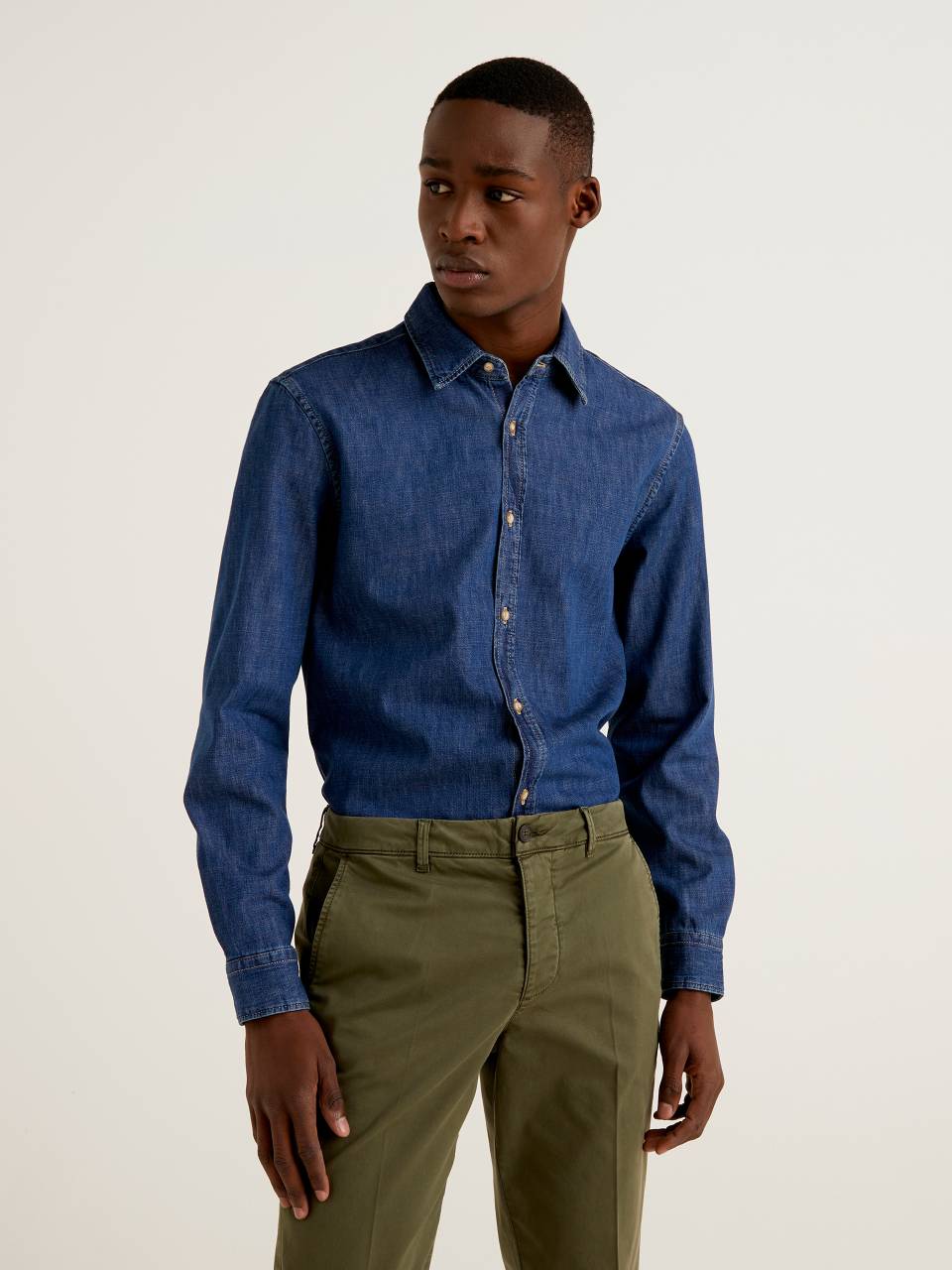 Benetton Jean shirt in 100% cotton. 1